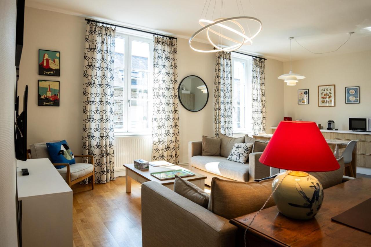 Bel Appartement, Bien Equipe Et Confortable Dans Le Centre Historique Fougères Buitenkant foto